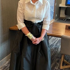 Mob or other black/white long dress